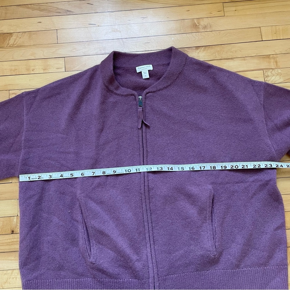Garnet Hill Cashmere Crewneck Sweater in Plum - Picture 6 of 9